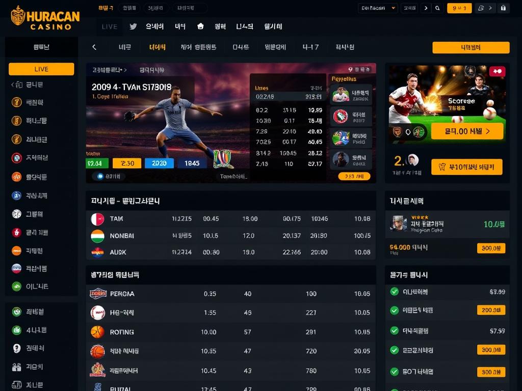 우라칸카지노 스포츠 베팅 인터페이스